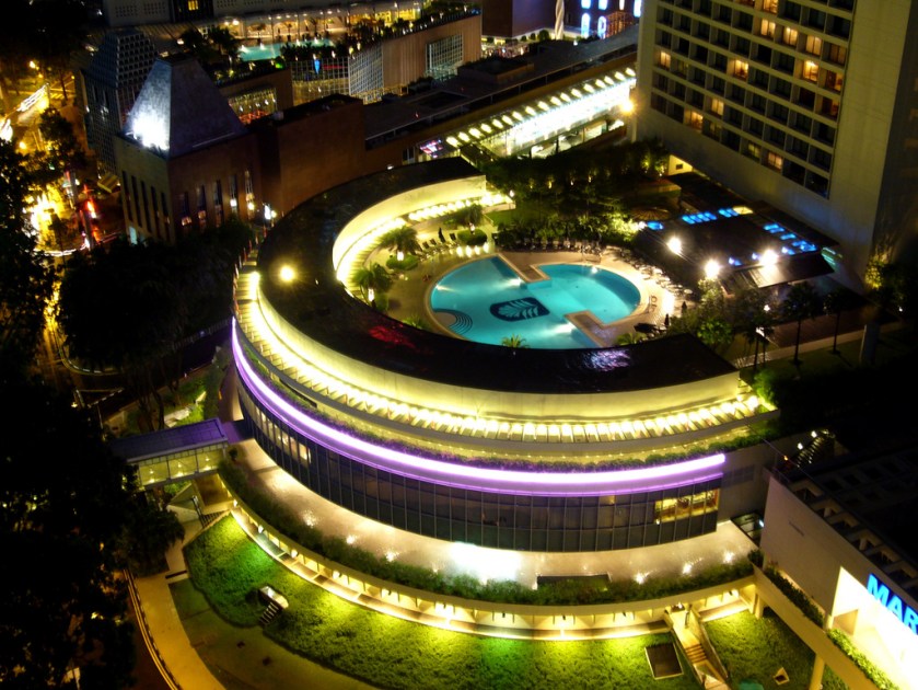 Pan Pacific Singapore - Pool at night 2 photo