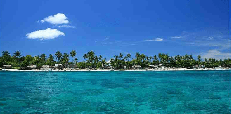 View of Bantayan Island from the boat