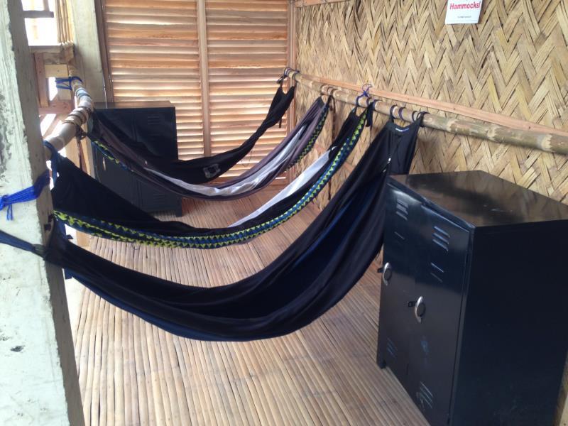 These hammocks serve as the bed for the super-budget travelers who would rather stay outdoor and just take a few hours of sleep.