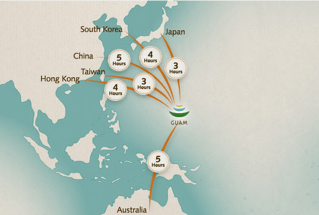 Fly to Guam from Asia and the Pacific