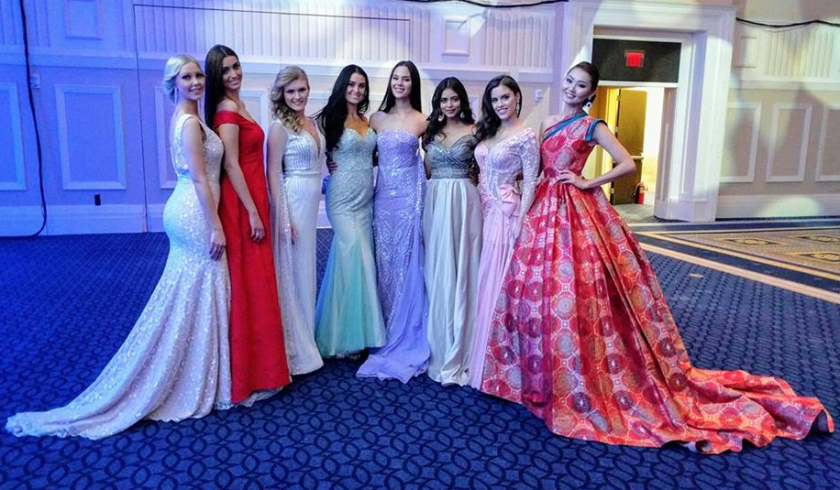 Catriona with other ladies at the Miss World 2016 pageant