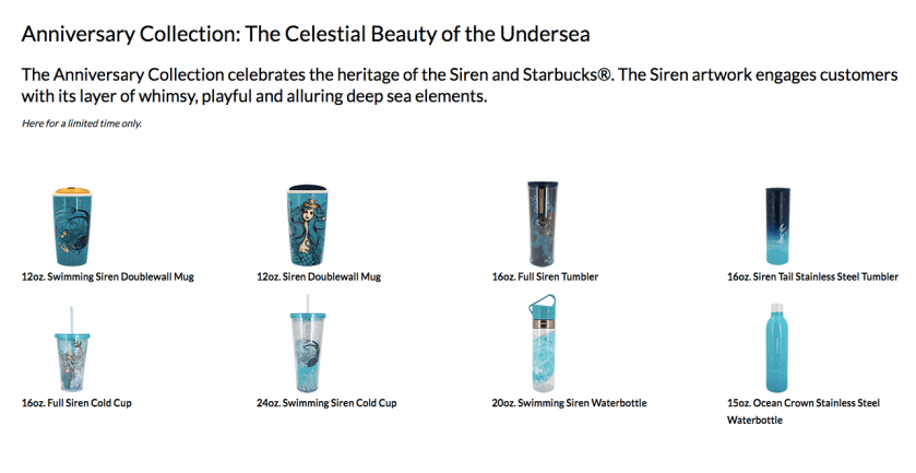 Starbucks Celestial Siren collection 2018
