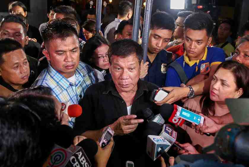 Duterte with the Media