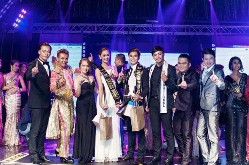 The winners of Dream Top Model 2016 Janina Espinosa and Anthony John Garcia together with some of the judges including Mister International 2016 Niel Perez.
