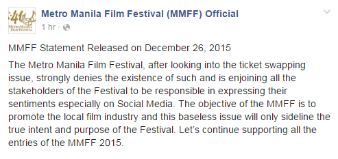 MMFF on ticket swapping issue