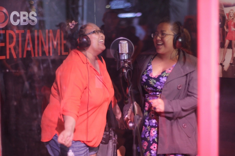 PINOYS GOT TALENT. Guests enjoy dancing and singing inside the Talent Studio booth