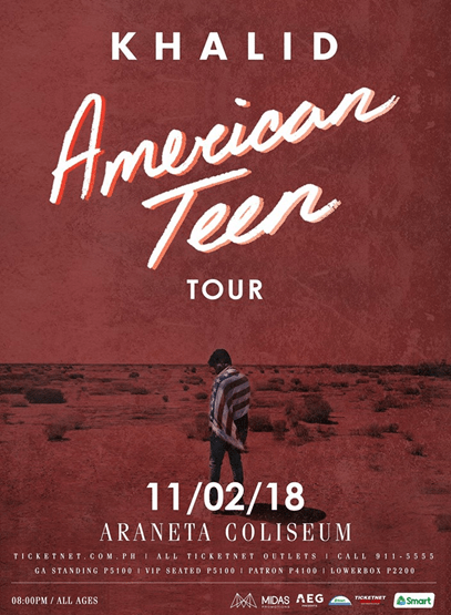 Khalid American Teen Tour 2018 poster