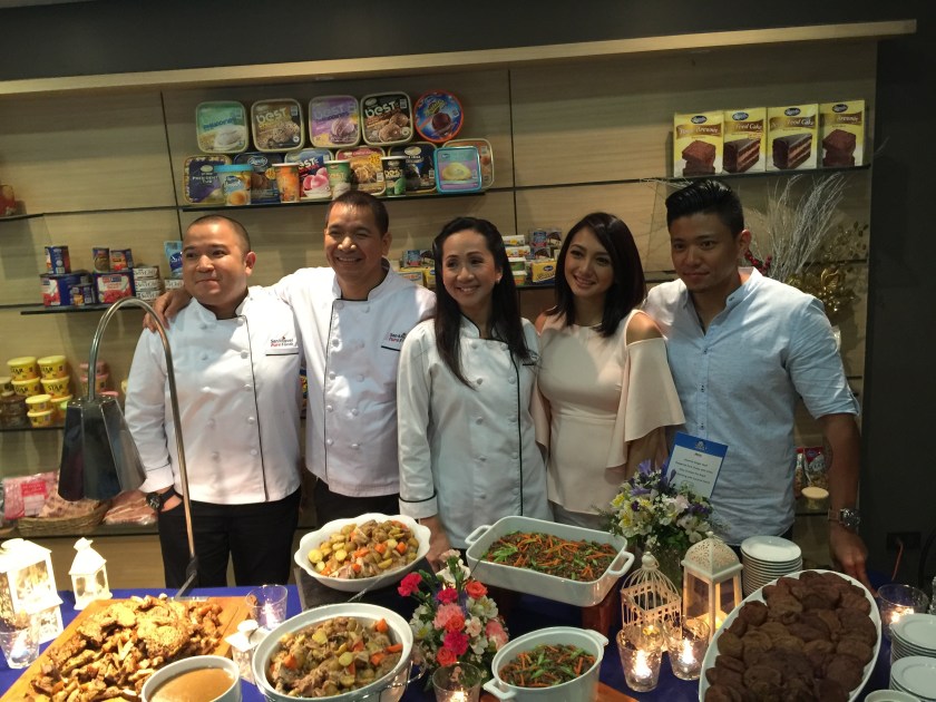 Couple Drew Arellano and Iya Villania with the chefs of San Miguel Pure Foods Culinary Center. - ElysPlanet.com Photo