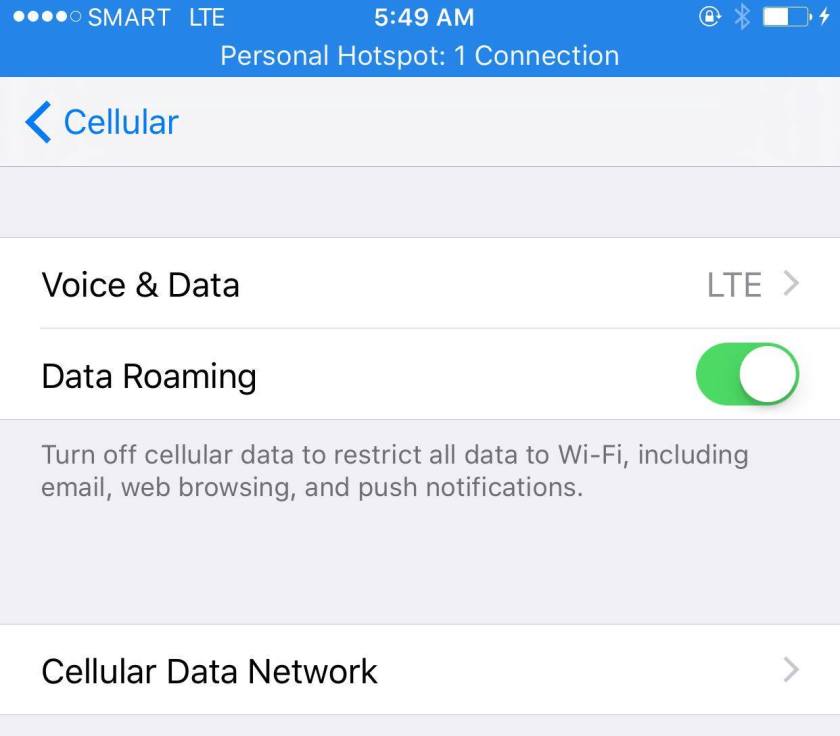How to activate SMART Data Roaming this 2016