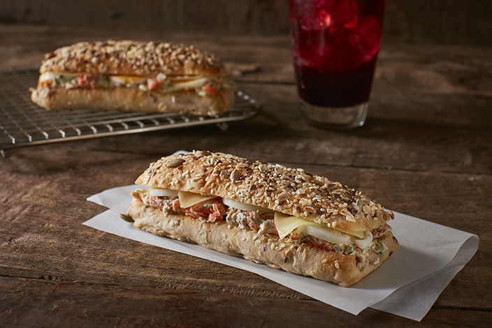 Salmon Dill on Multigrain Bread