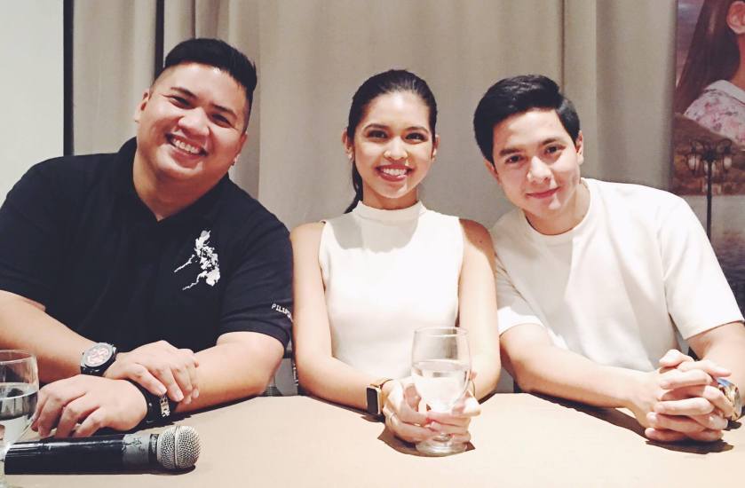 Alden Richards, Maine Mendoza and Director Mike Tuviera for the movie 'Imagine You and Me'